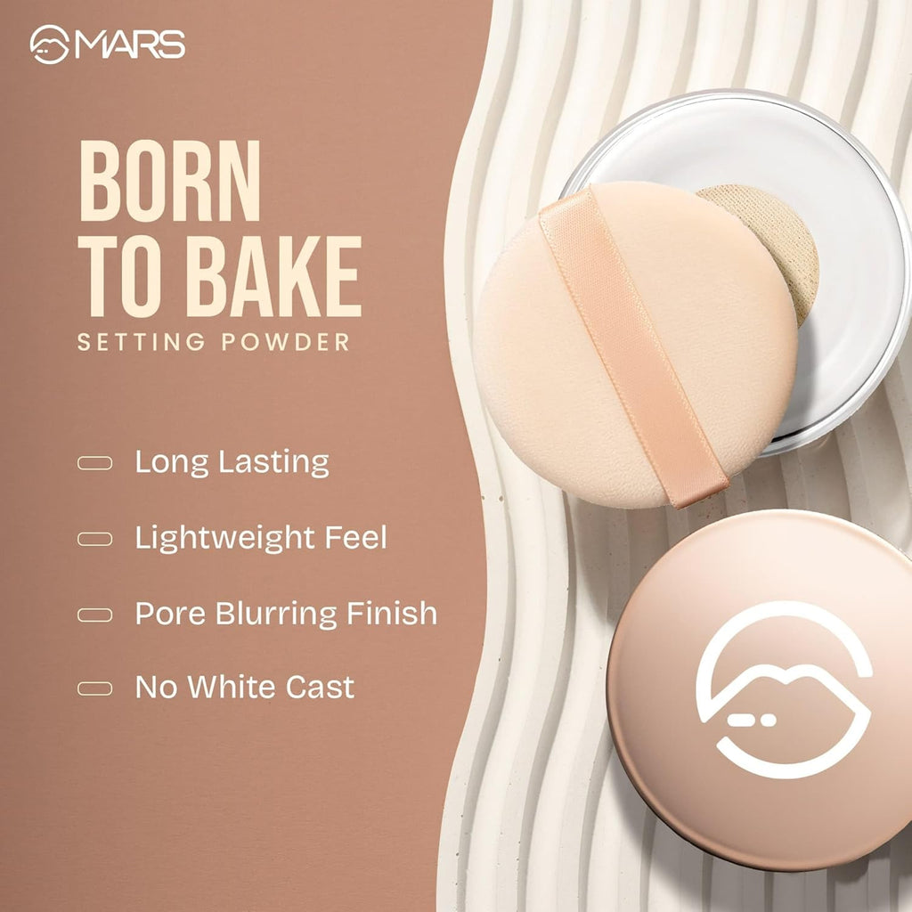 MARS Born To Bake Setting Loose Powder For Oil Control Matte Finish (8.0gm) (VANILLA EXTRACT)