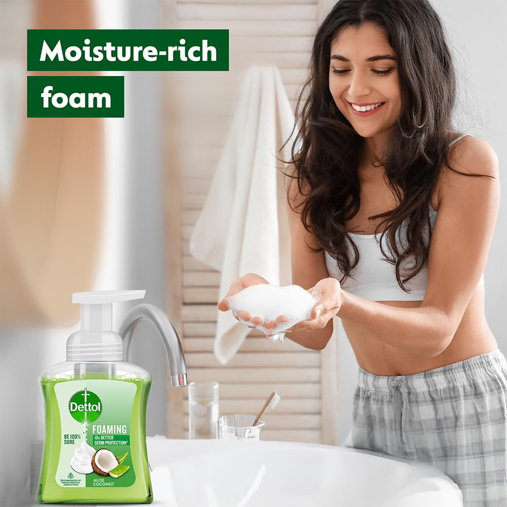 Dettol Foaming Handwash Pump - Aloe Coconut (Pack of 2-250ml each)