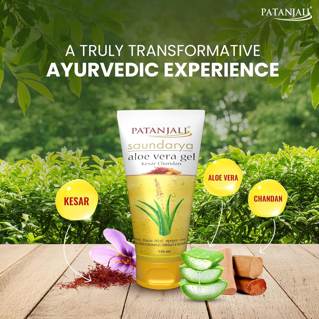Patanjali Saundarya Aloevera Gel Kesar Chandan 150ml