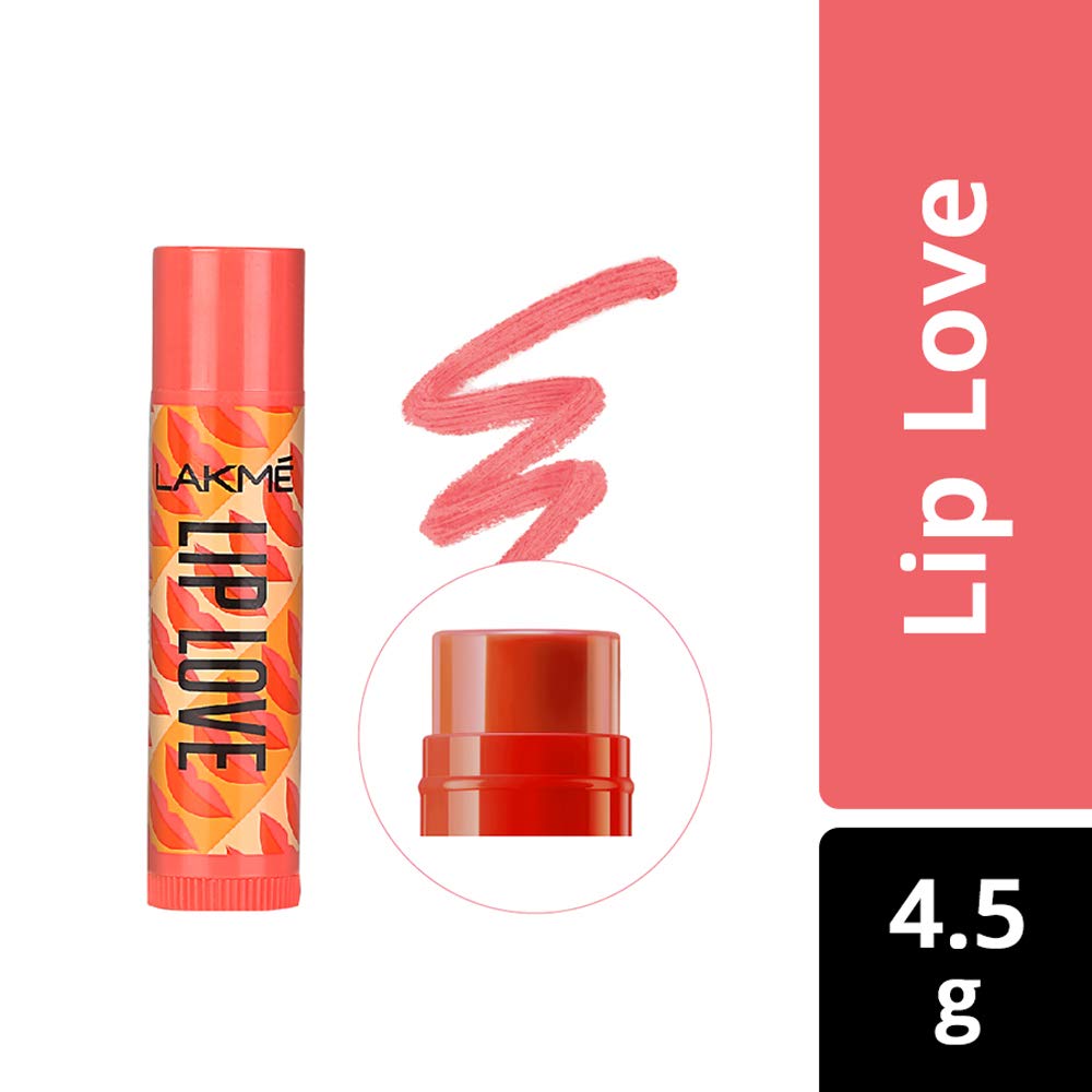 LAKMÉ Lip Love Spf 15 Lip Balm For Soft, Smooth, And Moisturised Lips, 4.5Gm-Mango,1 Count (Pack of 2)