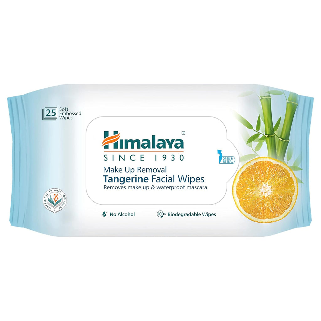 Himalaya Make Up Removal Tangerine Facial Wipes - 25 pcs, White