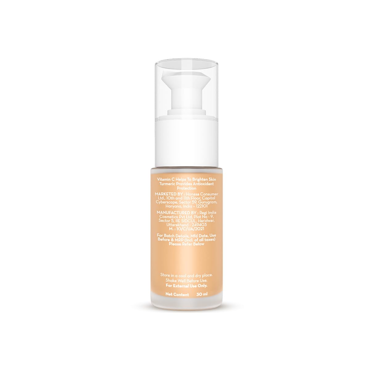 Mamaearth Hydra-Glow Full Coverage Dewy Finish Liquid Foundation With Vitamin C & Turmeric- 30 Ml