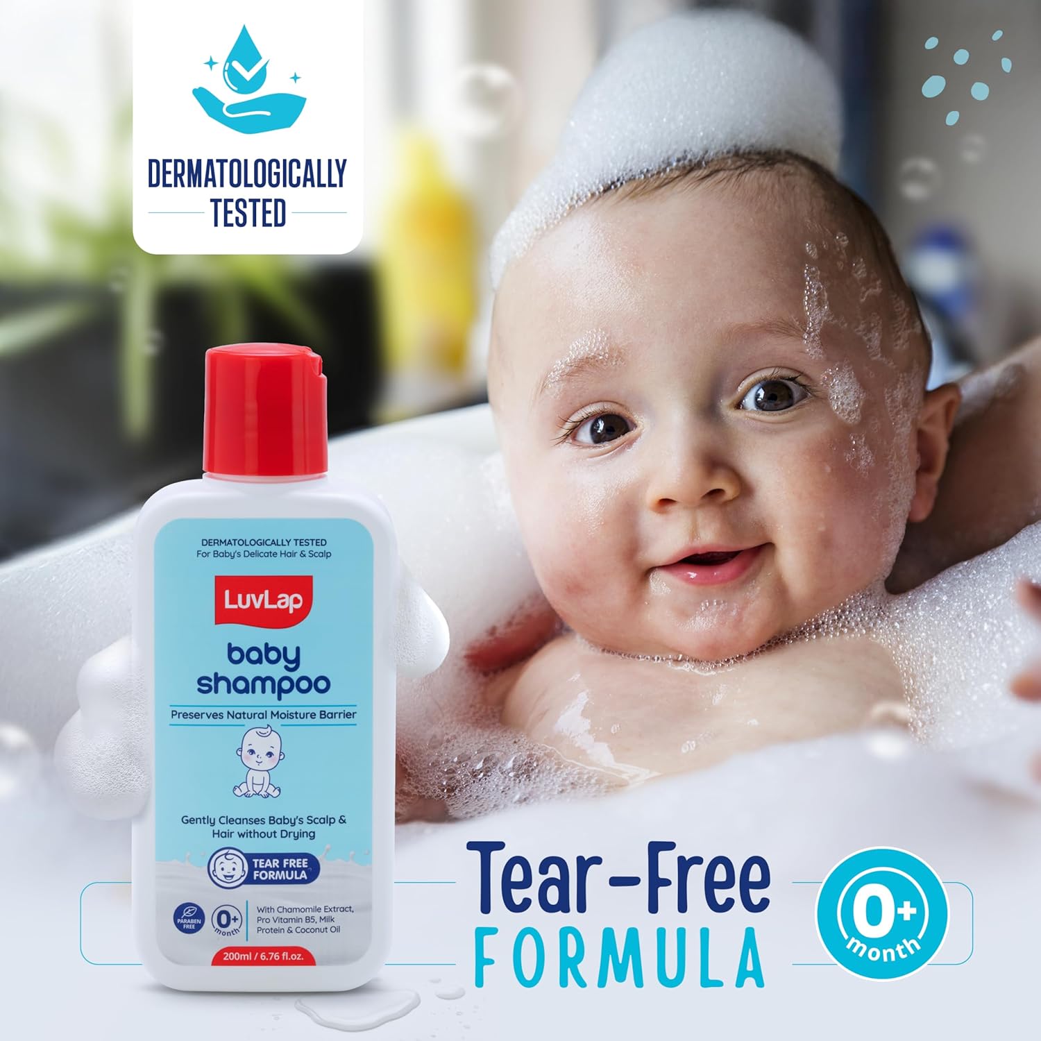 LuvLap Milky Soft Baby Shampoo - 200ml