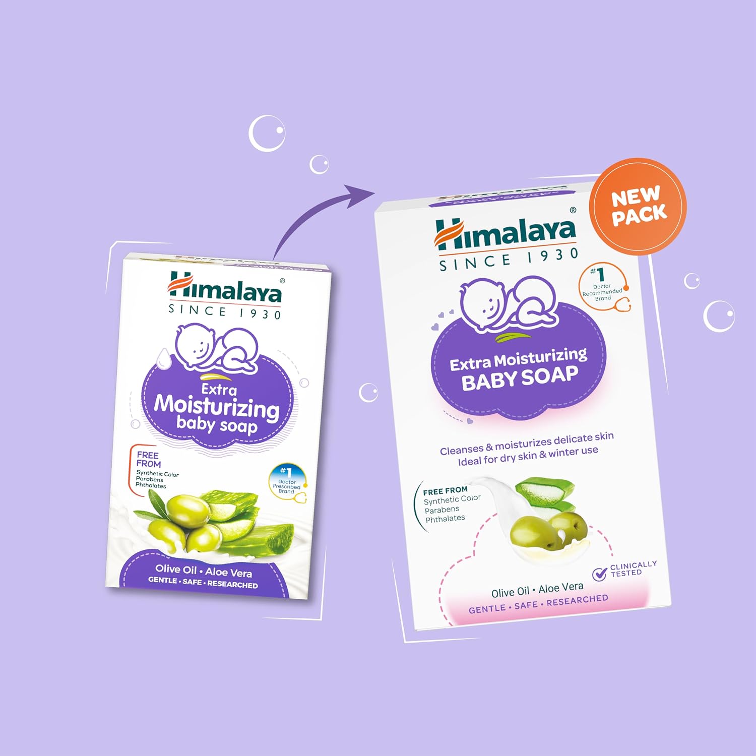 Himalaya Extra Moisturizing Baby Soap for Dry Skin - 75g