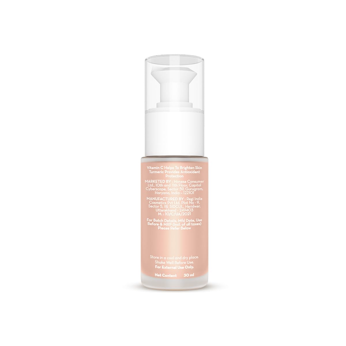 Mamaearth Hydra-Glow Full Coverage Dewy Finish Liquid Foundation With Vitamin C & Turmeric- 30 Ml