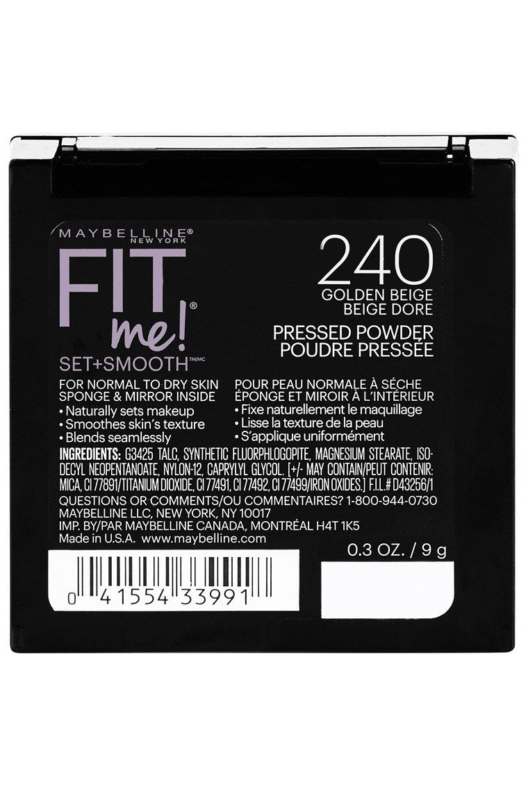 Maybelline New York Fit Me! Matte Pressed Powder For All Skin Types, 240 Golden Beige, 22.7 Gram