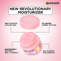 Garnier Fresh & Plump Niacinamide Sorbet Gel Face Moisturizer Cream, 45g