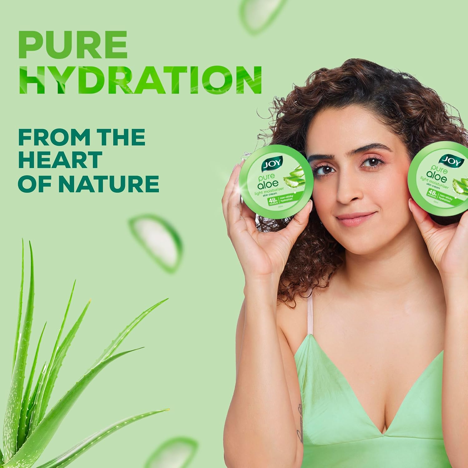 Joy Pure Aloe Light Moisturiser Skin Cream for Face, Hands & Body (500ml)