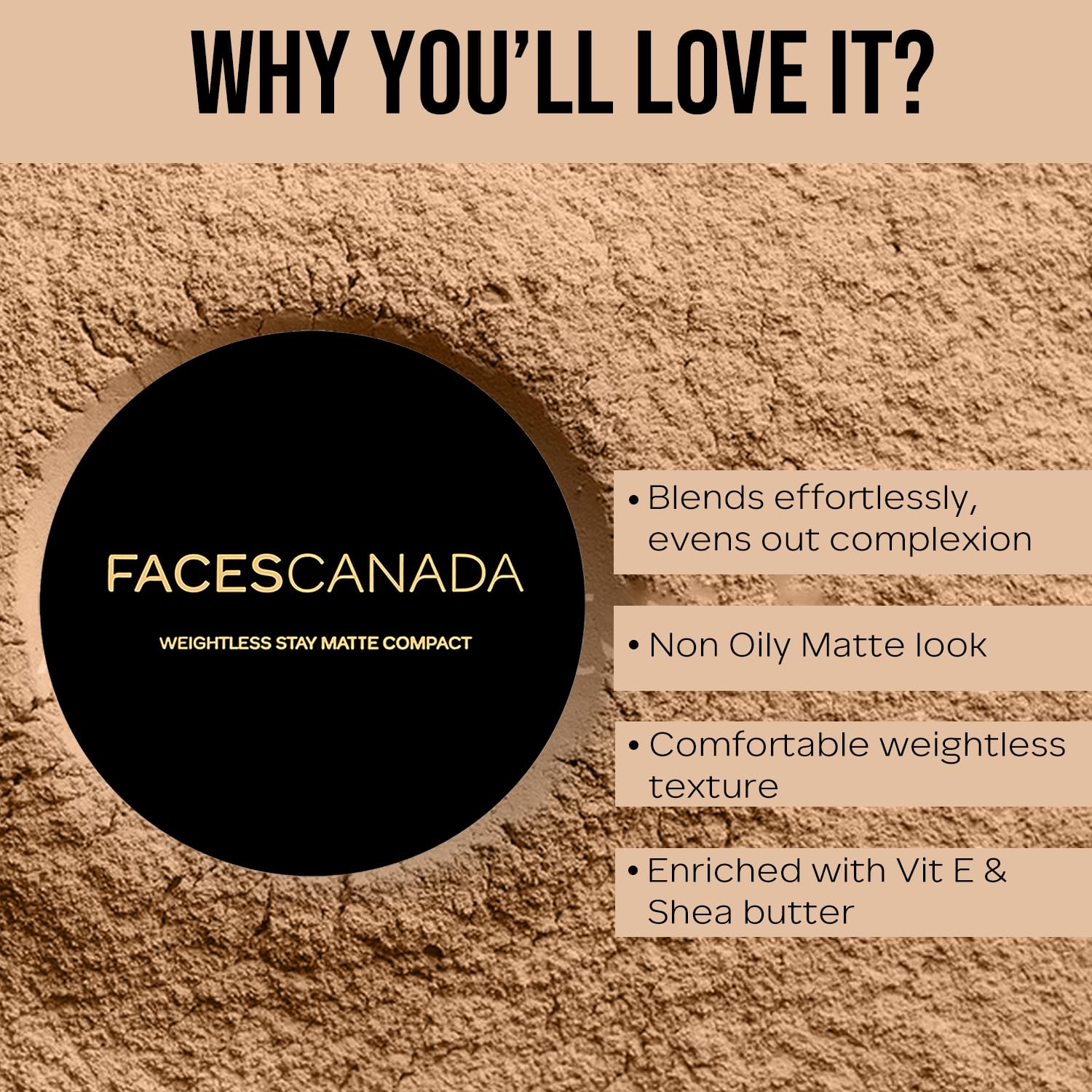 FACESCANADA Weightless Stay Matte Finish Compact Powder - Ivory, 9 G