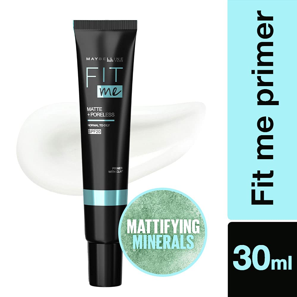 Maybelline New York Fit Me Matte + Poreless Finish Primer, 5ml,