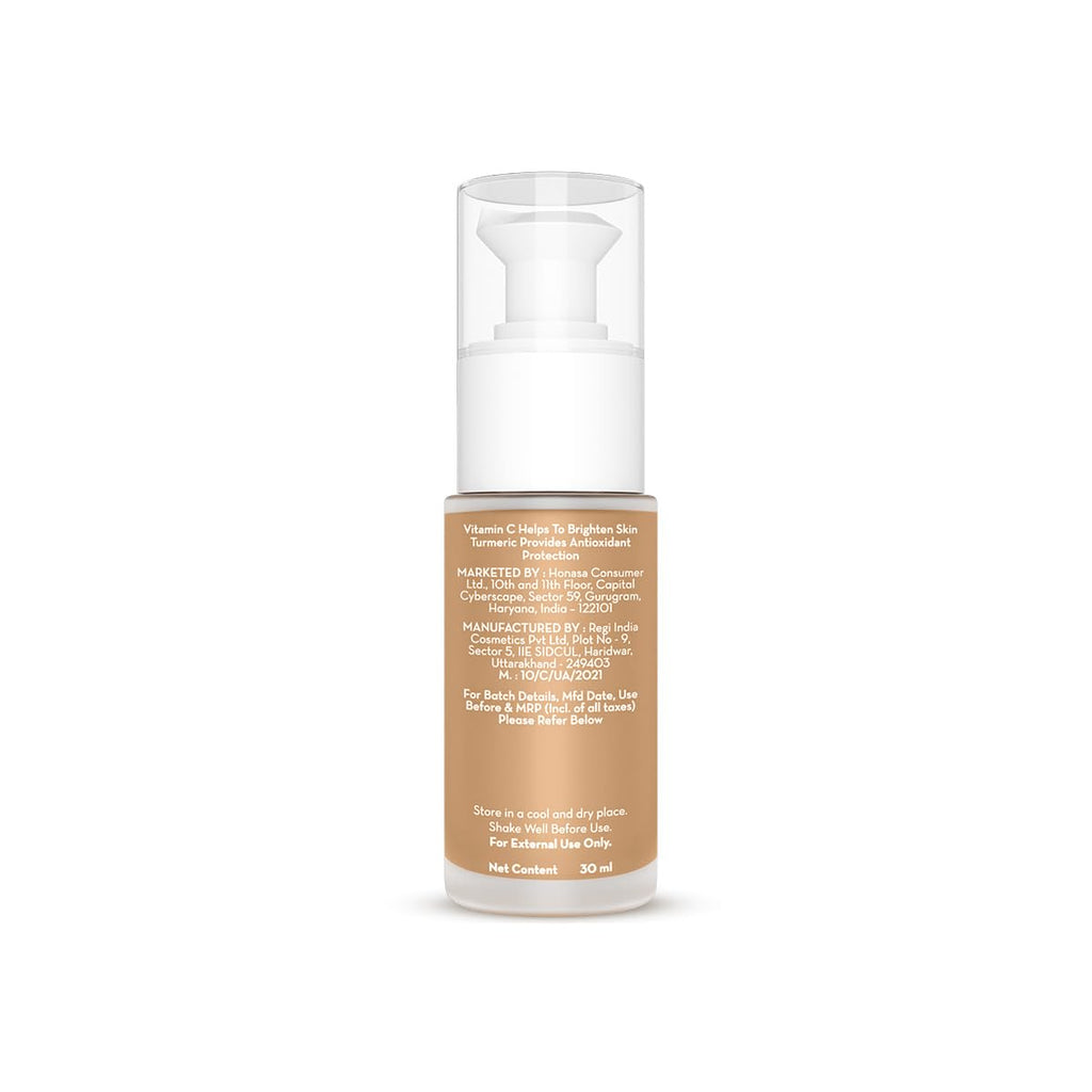 Mamaearth Hydra-Glow Full Coverage Dewy Finish Liquid Foundation With Vitamin C & Turmeric- 30 Ml