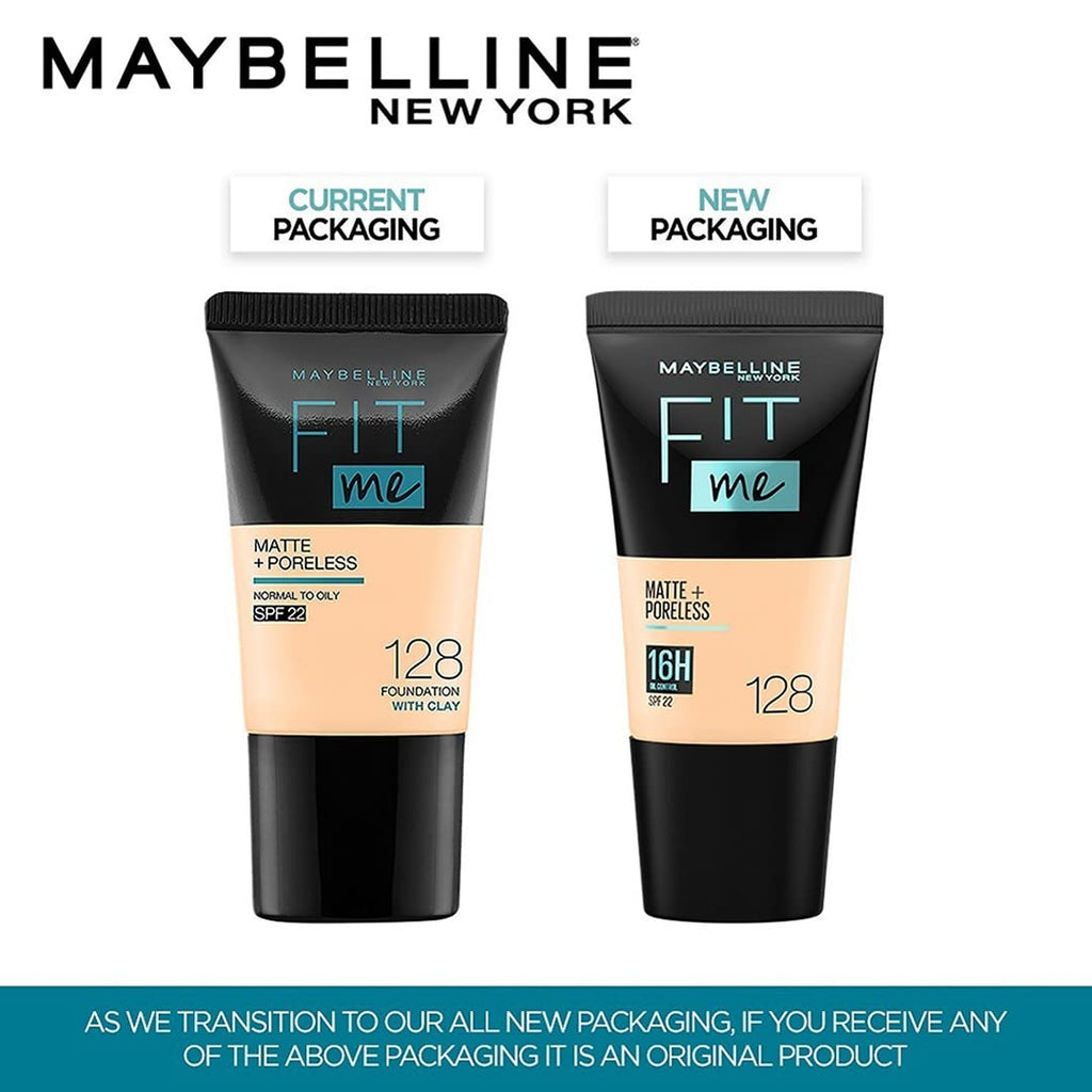 Maybelline New York Liquid Foundation, Matte & Poreless, Full Coverage Blendable Normal to Oily Skin, Fit Me, 310 Sun Beige, 18ml