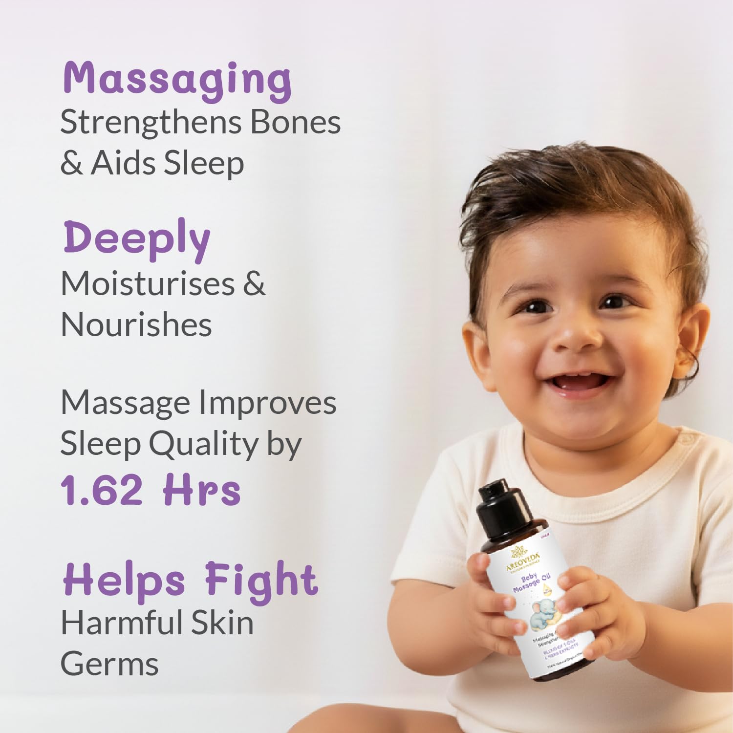 AreoVeda Organic Cold-Pressed Baby Massage Oil