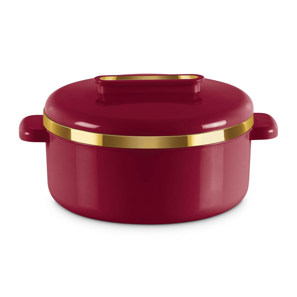 MILTON Curve 1500 Inner Stainless Steel Casserole, 1300 ml, Maroon | BPA Free |