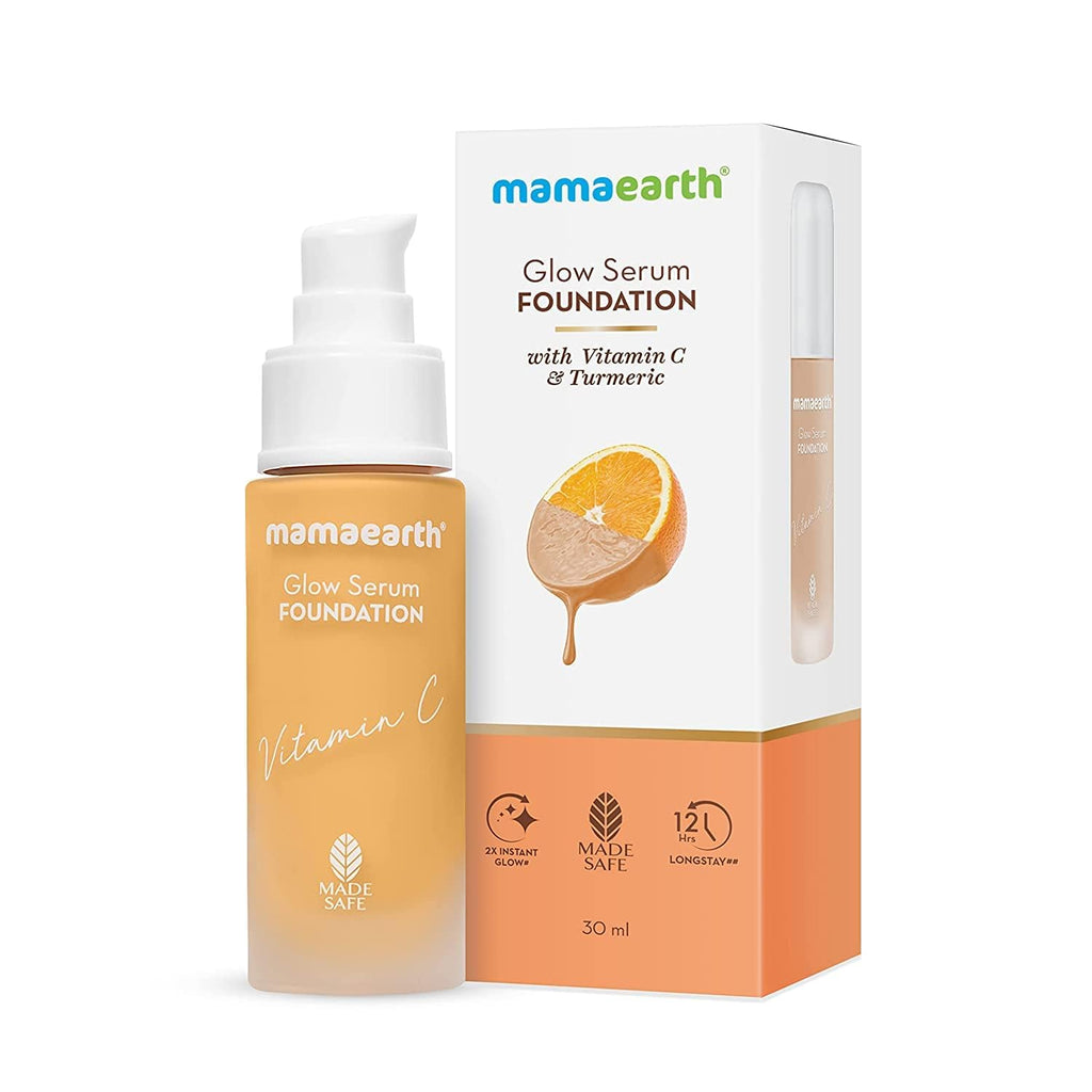Mamaearth Glow Serum Matte Liquid Foundation Medium Coverage For All Skin Types ,30ml