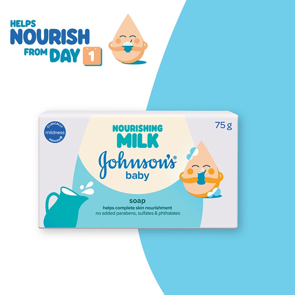 Johnson's Baby Soap Nourishing Milk 75g Pack of 5