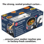 Hawkins 1.5 Litre Ceramic Nonstick Pressure Cooker, Induction Inner Lid Baby Cooker, Granite Contura shaped Cooker, Blue (ICC15)