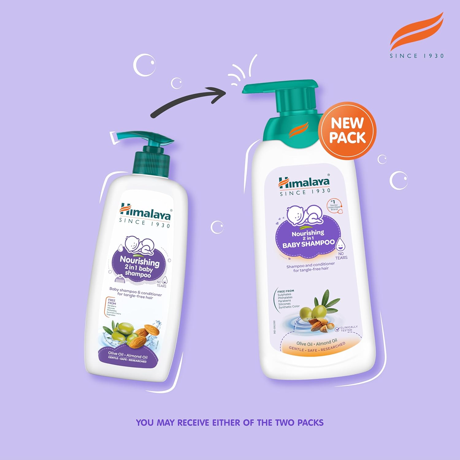 Himalaya 2-in-1 Nourishing Baby Shampoo+Conditioner (400ml)
