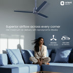 Orient Electric Newly Launched 1200 mm Proton BLDC | BLDC energy saving ceiling fan with Remote |BEE 5-star rated | Saves up to 50% on electricity bills | 3 year warranty by Orient | Steel Blue