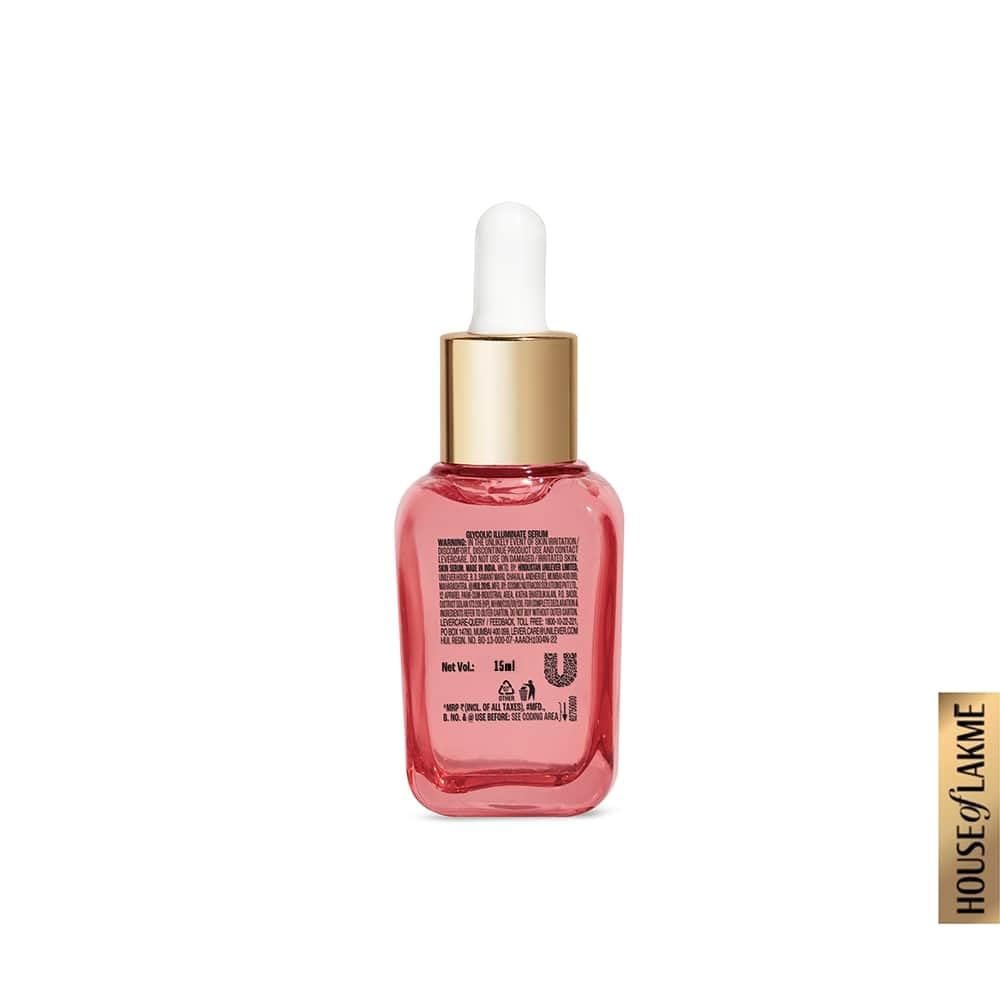 Lakme Glycolic Illuminate Serum 15 ml| 1% Glycolic Acid Reduces Dullness & Improves Texture