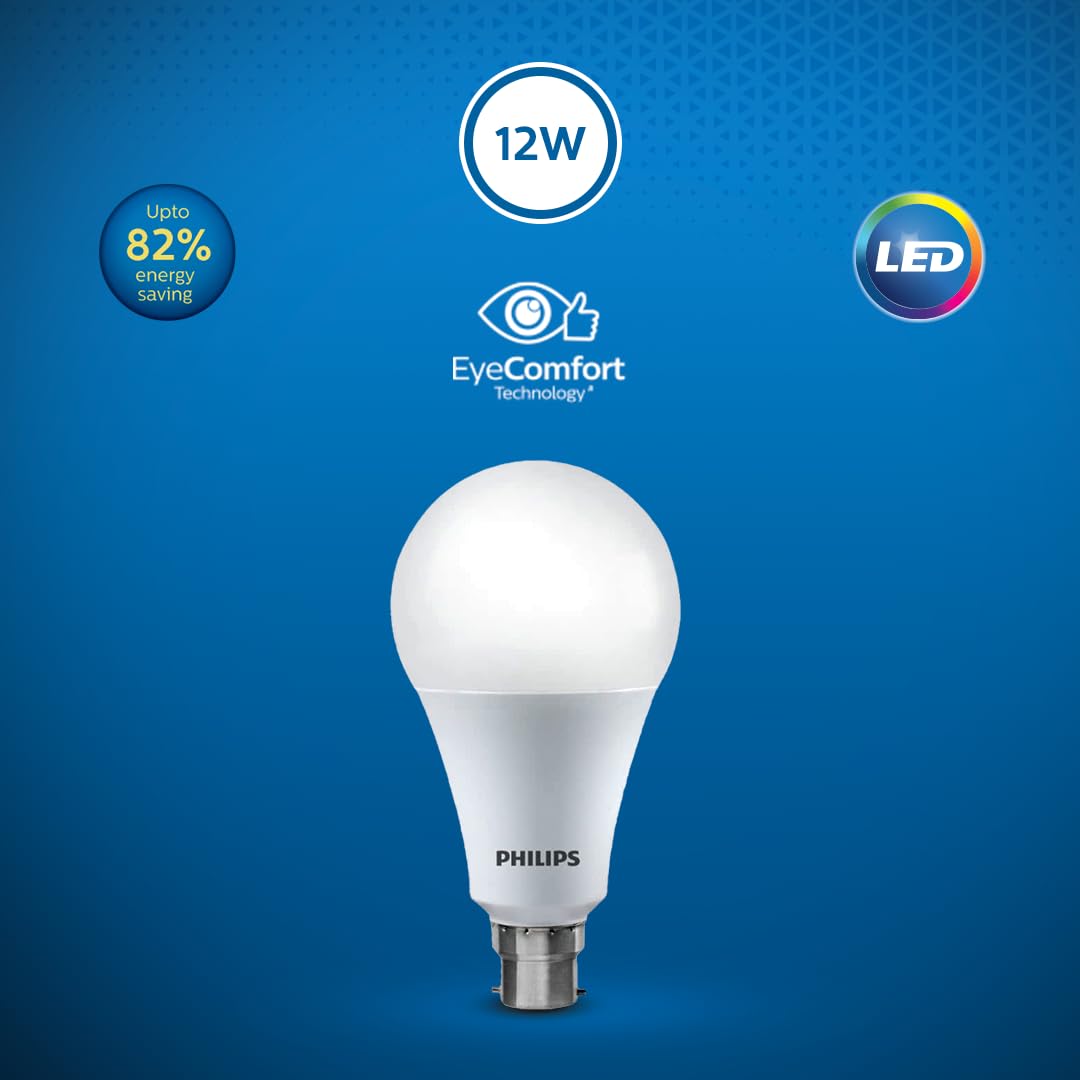 PHILIPS StellarBright 12-Watt LED Bulb B22 Base (Crystal White, Pack of 2)