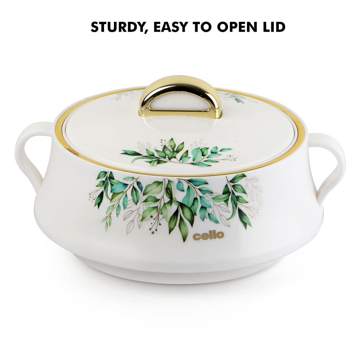 CELLO Midas Set of 2 Pieces Casserole Hot Pot Box For Daily Use & Kitchen 1000ml Each, White |