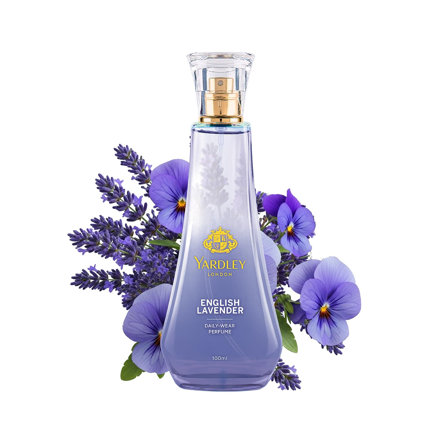 Yardley London English Lavender Perfume for Women, 50ml – 90% Naturally Derived, Daily Wear Spray | Lavender & Musk Fragrance