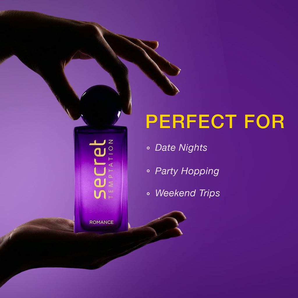 Secret Temptation Romance Perfume for Women, 100ml | Classic Feminine Elegance Fragrance | Long Lasting Eau De Parfum