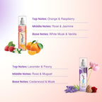 Layer'r Wottagirl 60ml Body Mist Combo for Women, Pack of 4 | Long-lasting fruity, floral & aquatic fragrance collection with citrus, peony, jasmine...