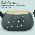 Hawkins 5 Litre Ceramic Coated Cerenity Pressure Cooker | Induction & Gas | for Cooking Rice, Dal & Curries | 5 Year Guarantee, ISI Certified | Olive Green (ICG50)
