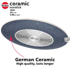 Hawkins Ceramic Nonstick Tava, 26 cm Diameter, Induction Paratha Tawa, Granite Griddle (ICT26)