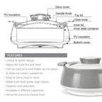 MILTON Venice 1500 Insulated Inner Stainless Steel Casserole, 1.35 litres,