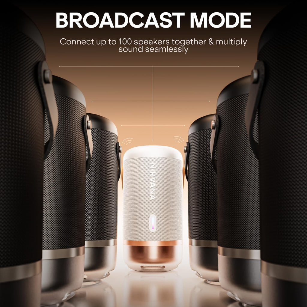 boAt 2026 Launch Nirvana Luxe,360- Surround, Spatial Audio, 100W, 15hrs Battery, Broadcast, App Support, NFC Pairing (Android), Bluetooth Speaker, Wireless...