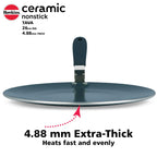Hawkins Ceramic Nonstick Tava, 26 cm Diameter, Induction Paratha Tawa, Granite Griddle (ICT26)