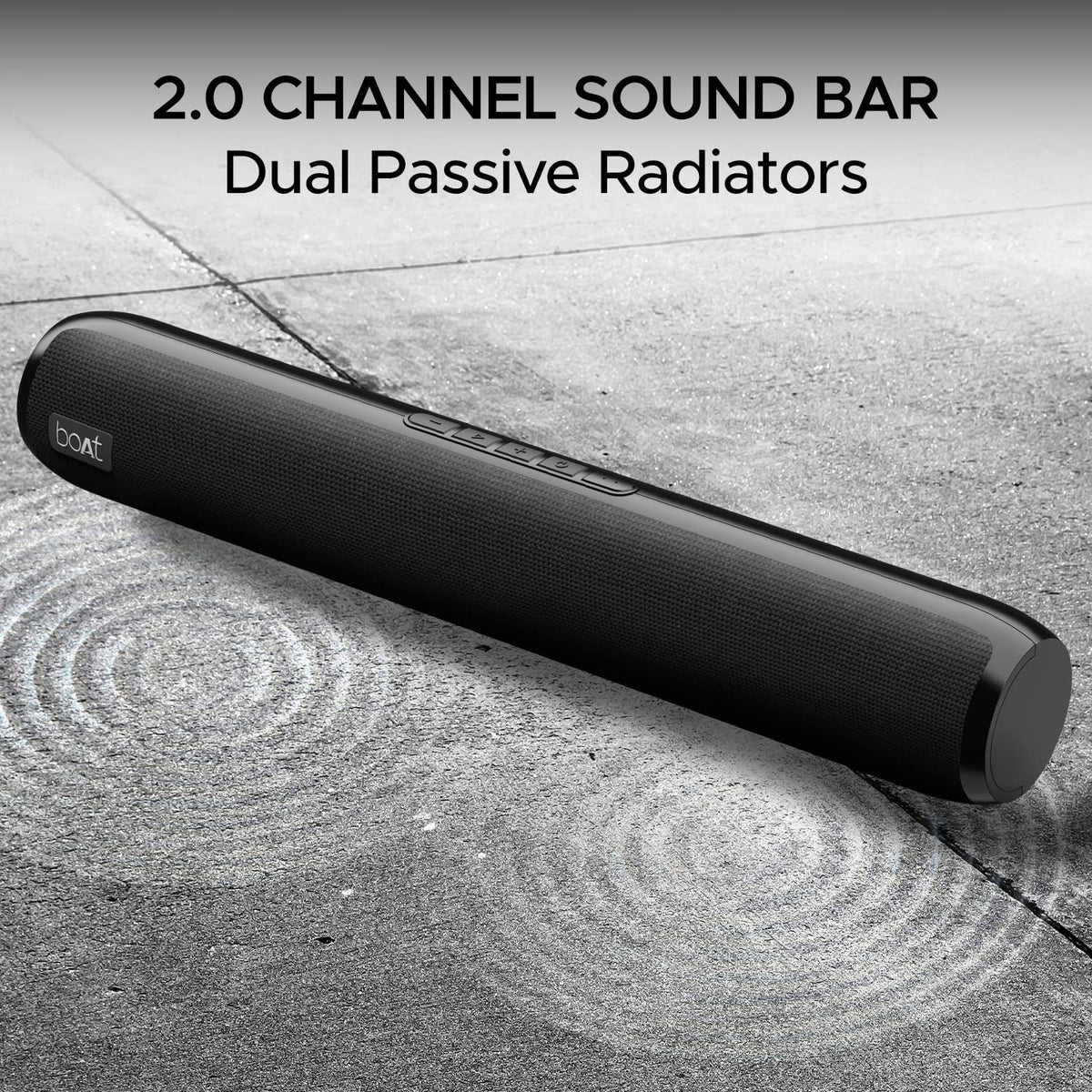 boAt Aavante Bar 610, 25W Signature Sound, 2.0 CH with Dual Passive Radiators, 7 HRS Battery, Sleek Design, Multi Connectivity, Bluetooth Sound Bar,...