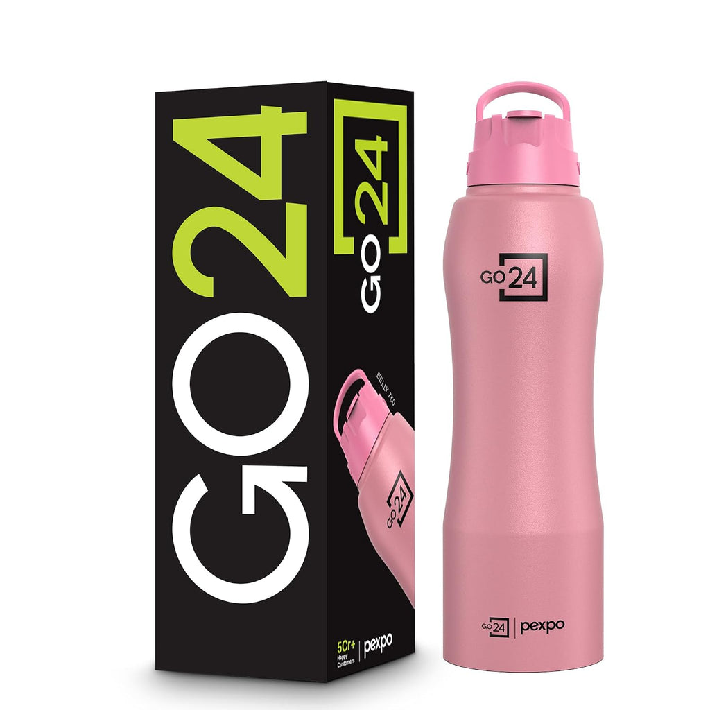 Stainless Steel Water Bottle Belly Rosy Brown 750ml