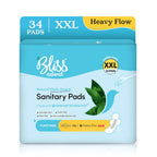 BLISSNATURAL Ultra Soft Sanitary Pads XXL | Pack of 34