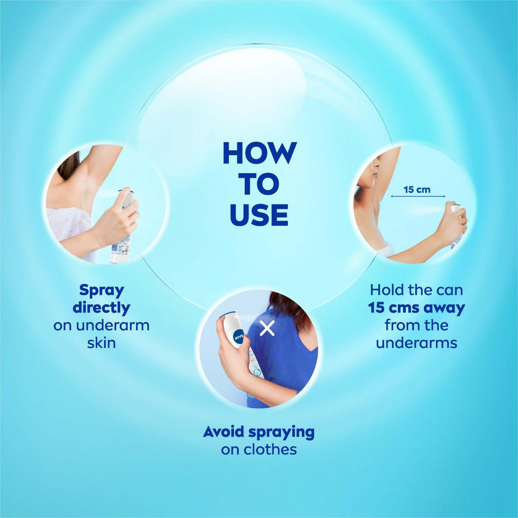 NIVEA Fresh Comfort Deodorant, 150ml | 48 H Smooth & Beautiful Underarms| 0% Alcohol | For Women