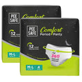 Pee Safe Comfort Period Panties | M-L | 8 Panties | Overnight Comfort