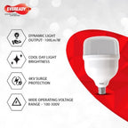 EVEREADY 40W LED Hammer Bulb, 100Lm/W, B22 Base, Cool Day Light, Pack of 4 | Energy Efficient, Mercury-Free, 4KV Surge Protection, 100 Lumens/Watt