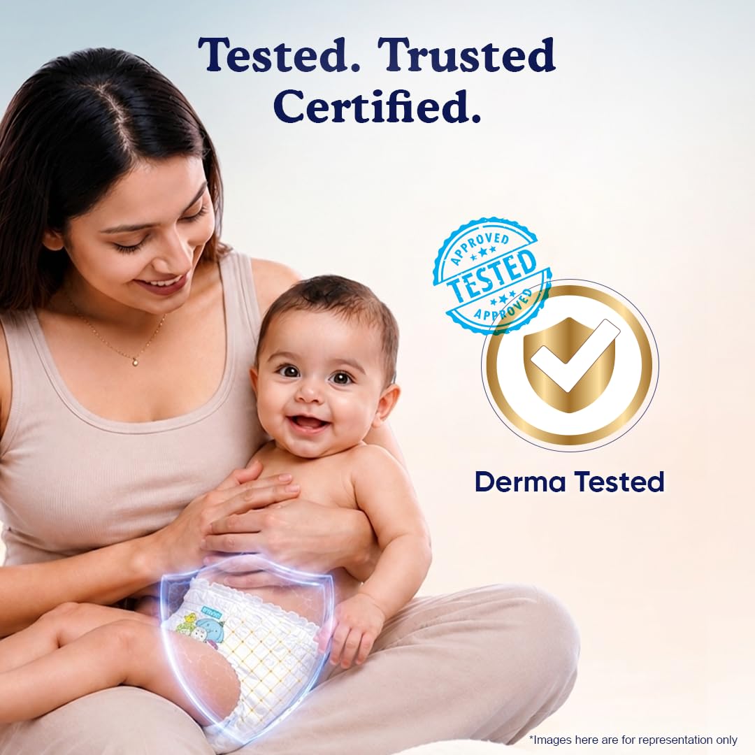 MamyPoko Pants Skin Breathe Care | Baby Diapers Small Size (S) | 148 Count | 4-8Kgs | Half Skin Touch Airy Sheet | 3X Breathable | Derma Tested