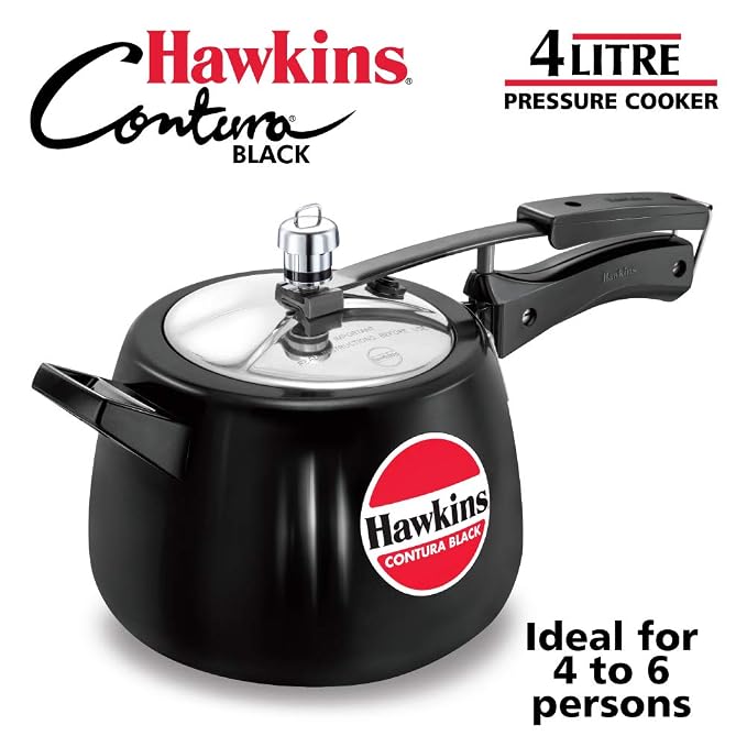 HAWKINS Contura Hard Anodised Aluminium Pressure Cooker, 2L + 3L + 4L Combo