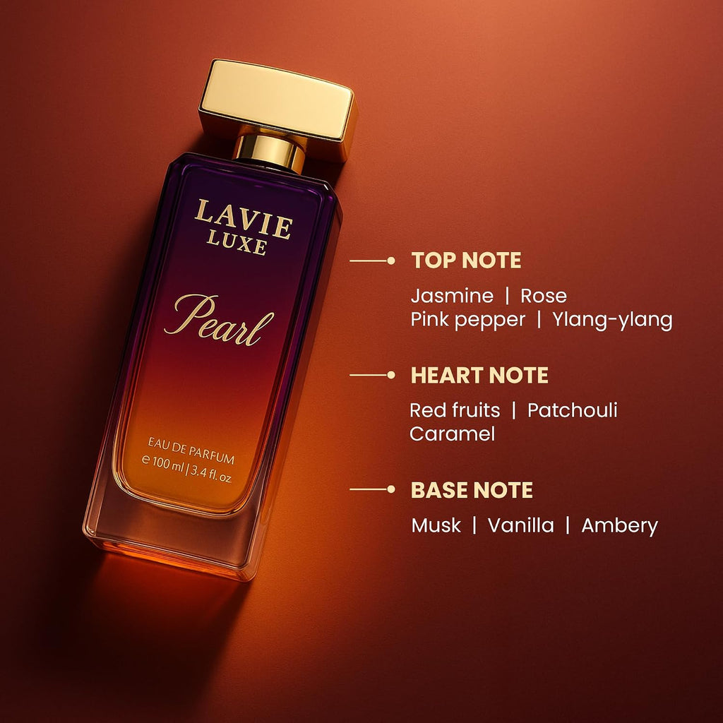 Lavie Luxe Pearl Women Eau De Parfum | Luxury Collection 100ml Perfume | Perfume for Women