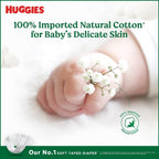 Huggies Natural Soft Premium Tape Diapers Newborn/Extra Small (NB/XS) Size, Upto 5 kgs, 64 Count | Our No.1 Soft Taped Diaper with Cloud Soft Bed, designed for Newborns with Runny Poo Absorption