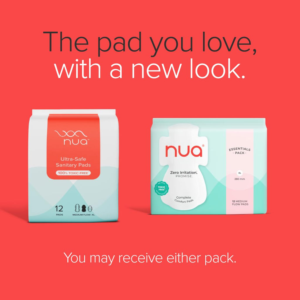 Nua Complete Comfort Sanitary Pads for Women | SUPER SAVER Pack of 4
