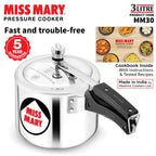 Hawkins 3 Litre Miss Mary Pressure Cooker, Inner Lid Cooker, Silver (MM30)