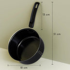 Premium Non Stick Saucepan for Tea Milk & Chai Pan Induction Base and Gas Stove T Pan (Patila)|Tea/Milk Boiling Pot Vessel | Saucepan with Bakelite Handle 1600 ML Capacity 17cm