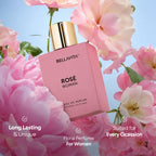 Bella Vita Luxury Rose Woman Eau De Parfum Perfume for Women with Black Currant, Vanilla, Jasmine|Floral & Sweet EDP Long Lasting Fragrance Scent 100 ML