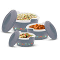 MILTON Elegance Jr. Inner Stainless Steel Casserole Gift Set Of 3 (395 Ml, 750 Ml, 1.35 Litres), Grey |