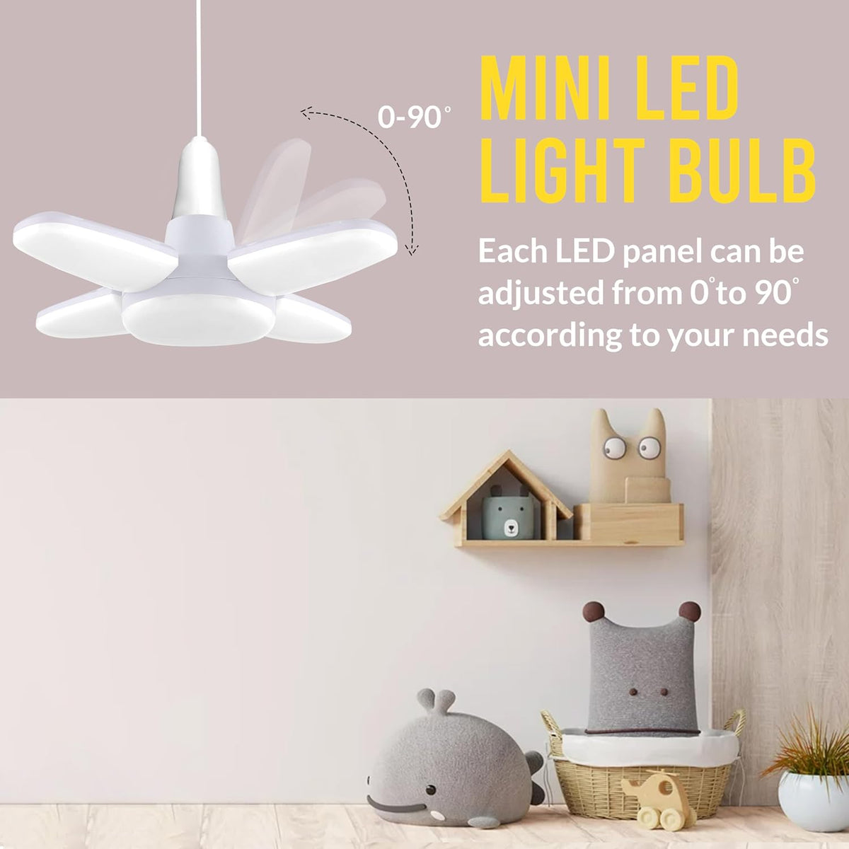 Gesto Plastic 28W Fan Shape LED Bulb - Up to 85% Energy Saving Ceiling Light, Super Bright B22 Lamp for Home, Office, Godown, Factory (Cool White) - Pack of 1